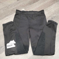 JUNIORS Pull On Winter Riding Tight Breeches *gc, clean, older, rubs/pills, faded, puckered knees