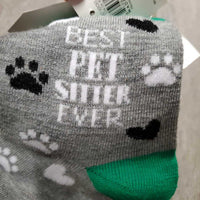 Pr Crew Socks "Best Pet Sitter Ever" *new, tags
