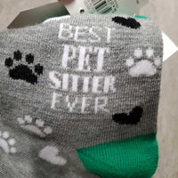 Pr Crew Socks "Best Pet Sitter Ever" *new, tags