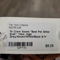 Pr Crew Socks "Best Pet Sitter Ever" *new, tags
