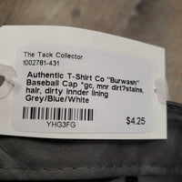 "Burwash" Baseball Cap *gc, mnr dirt?stains, hair, dirty innder lining

