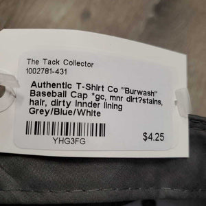 "Burwash" Baseball Cap *gc, mnr dirt?stains, hair, dirty innder lining