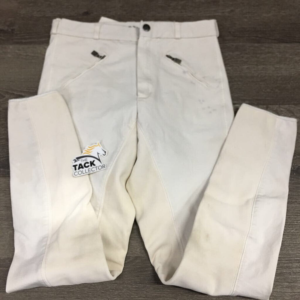 Full Seat Breeches *gc, mnr stains/dirt, older, dingy, seam puckers, discolored seat & legs