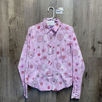 LS Western Shirt, snaps *gc, mnr threads, seam puckers, wrinkles
