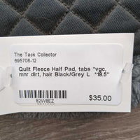 Quilt Fleece Half Pad, tabs *vgc, mnr dirt, hair
