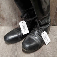 Pr Field Boots, Zips *gc, creases, cracks, rubs ,dirt, stiff, scraped edges
