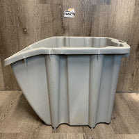 Plastic Stackable Feed Bin *gc, mnr dirt, stains, scuffs, NO lid, lifting sticker
