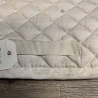 Quilted Dressage Pad, emb *gc, clean, stains, mnr hair, pilly, sm tears
