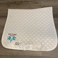 Quilted Dressage Pad, emb *gc, clean, stains, mnr hair, pilly, sm tears
