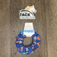 "Rainbow Horses" Cotton Hair Scrunchie, tag *new
