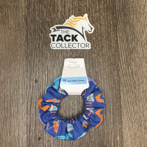 "Rainbow Horses" Cotton Hair Scrunchie, tag *new