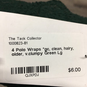 4 Polo Wraps *gc, clean, hairy, older, v.clumpy