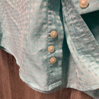 LS Show Shirt, 2 Button collars *gc, older, seam puckers, crinkles
