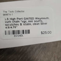 LS High Port GAITED Weymouth, curb chain *vgc, mnr scuffs, scratches & stains, clean
