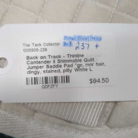 Contender II Shimmable Quilt Jumper Saddle Pad *gc, mnr hair, dingy, stained, pilly
