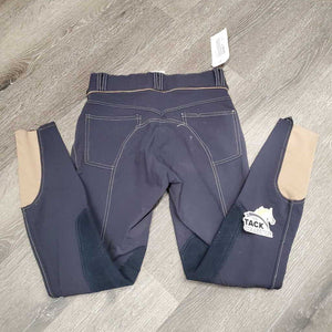 Euroseat Breeches *older, faded, discolored seat & legs, undone stitching, pilly, puckers, threads, fair