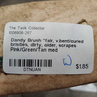 Dandy Brush *fair, v.bent/curled bristles, dirty, older, scrapes
