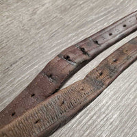 Pr Soft Nylon Lined Stirrup Leathers *fair, rubs, faded, edges: v.curled, ripped & torn, scrapes, dents, stretched holes
