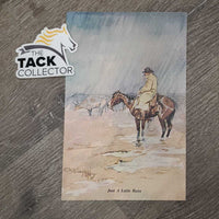 Charlie Russell "Just a Little" ... Series: 4 Water colour Cowboy Prints, envelope *gc, ripped envelope
