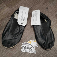 Pr Leather Suede Bottom Valuting Slippers *vgc, v.mnr dirt & stains
