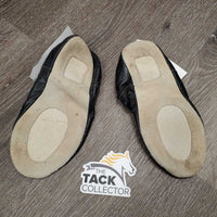 Pr Leather Suede Bottom Valuting Slippers *vgc, v.mnr dirt & stains