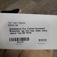 Hvy Cotton Euroseat Breeches *gc, mnr hair, older, hairy velcro