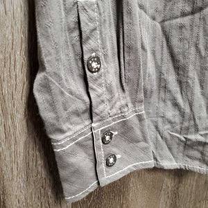 MENS LS Western Shirt, buttons *vgc, older, seam puckers