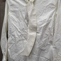 LS Show Shirt, 2 Button Collars *vgc, older, crinkled, seam puckers
