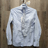 LS Show Shirt, 2 Button Collars *gc, older, pit stains, discolored
