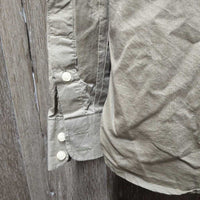 LS Show Shirt, 1 Button collar *gc, older, creased/folded edges, wrinkles, crinkled interfacing