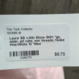 SS v.thin Show Shirt *gc, older, pit rubs, mnr threads, faded, collar puckers