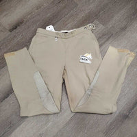 SIde Zip Breeches *gc, threads, older, rubbed off tag, v.stretched & stained seat, legs & knees