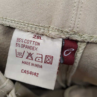 Hvy Cotton Breeches, Pull On *gc, pilly knees, older, discolored seat & legs
