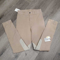 JUNIORS Hvy Cotton Breeches, Pull On *gc, older, mnr stains, loose stitching, sm seat seam holes
