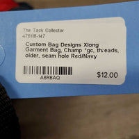 Xlong Garment Bag, Champ *gc, threads, older, seam hole
