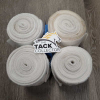 4 Fleece Polo Wraps *vgc, clean & stains/?dirty, older, discolored, hair
