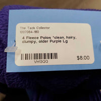 4 Fleece Polos *clean, hairy, clumpy, older
