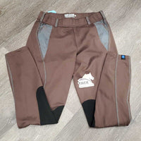 Fleece Riding Tight Breeches, Mesh Sides, Pull On *vgc, sm hole
