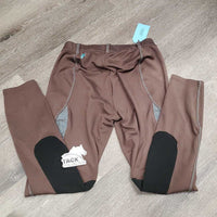 Fleece Riding Tight Breeches, Mesh Sides, Pull On *vgc, sm hole
