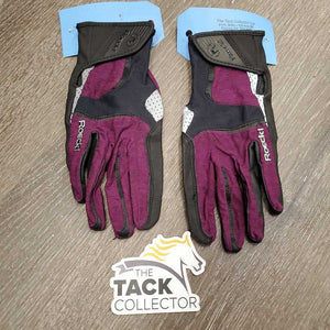 Pr Cloth Riding Gloves *vgc, v.mnr dirt?/stain