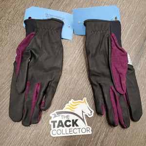 Pr Cloth Riding Gloves *vgc, v.mnr dirt?/stain