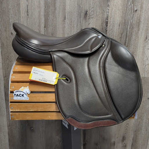 17.5 MW *5.5" Close Contact, Blue Ryder Saddle Cover, Med Front & Back Blocks, Wool Flocking, Front & Rear Gusset Panels, French Calfskin, Flaps: 14.5"L x 14"W No Serial Number