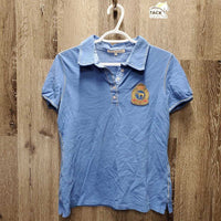 SS Polo Shirt, 1/4 Button Up *vgc, mnr curled collar
