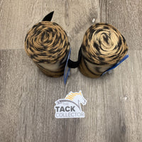 Pr Fleece Polos, tiger pattern *like new, hairy
