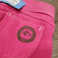 JUNIORS Hvy Cotton Euroseat Breeches, Pull ON *vgc, mnr stains, undone stitches & faded edges
