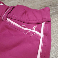 JUNIORS Euroseat Riding Tight Breeches *gc, mnr undone stitching/threads, hair & stains?
