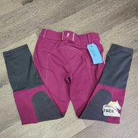 JUNIORS Euroseat Riding Tight Breeches *gc, mnr undone stitching/threads, hair & stains?
