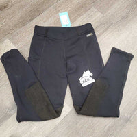 JUNIORS Fleece Riding Tight Breeches, Pull On *gc, v.pilly & rubbed, hairy, mnr stains, faded
