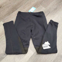 JUNIORS Fleece Riding Tight Breeches, Pull On *gc, v.pilly & rubbed, hairy, mnr stains, faded