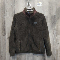 Hvy Fleece Jacket, zipper *vgc, mnr hair, pilly cuffs & seam edges (semi snags?), older
